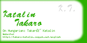 katalin takaro business card